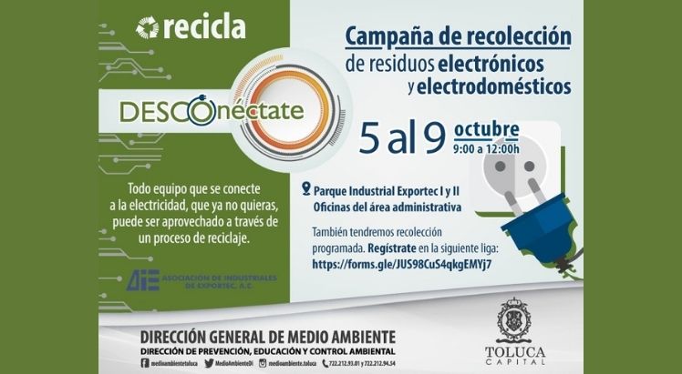 Promueve Toluca recolección de electrodomésticos con campaña Desconéctate